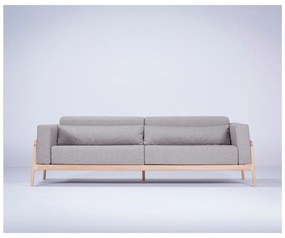 Fawn Plus szürke kanapé tölgyfából, 240 cm - Gazzda