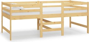 vidaXL tömör fenyőfa ágy matrac nélkül 90 x 200 cm