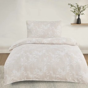 Boston bézs jacquard damaszt ágyneműhuzat 200x140cm+90x70cm TiaHome
