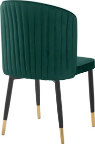 Étkezőszék, zöld Velvet szövet/fekete, UDAJA