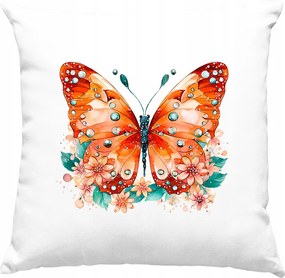 Pillangó párna pillangó virág butterfly 5 fehér