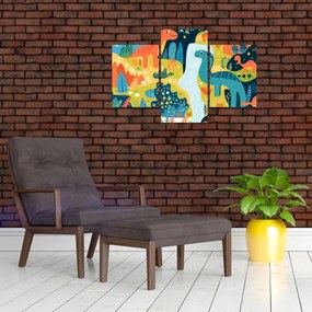 Kép - Vidám dinoszauruszok (90x60 cm)