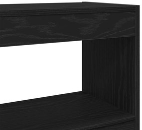 Könyvespolc/Szobaelválasztó Fekete tölgy 100x30x103cm Szerelt fa