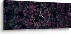 Sötétvörös levelek képe (órával) (90x30 cm)