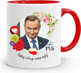 Piros Elnöki Bögre Andrzej Duda Pis Egészség felirattal