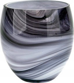 Üveg váza 12,5 cm elegáns csíkos Asa Glass