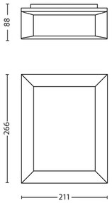 Philips 17293/93/16 - Kültéri fali lámpa KARP 1xLED/6W/230V IP44