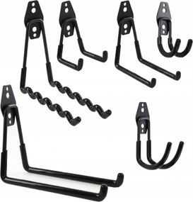 6x Fali kampó egyenes kerek hullámos szerszámok garázs kerti felszerelés akasztó