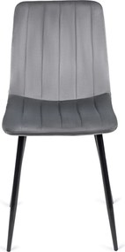 Krzesło IBIS Szare Welurowe