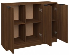 barna tölgy színű szerelt fa tálalószekrény 90,5 x 30 x 70 cm