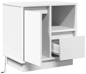 Éjjeli asztal LED-del Fehér 50x34,5x50 cm