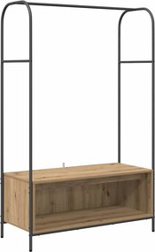 vidaXL Ruhafogó tárolóval Barna Tölgy 100 x 44 x 160 cm Faanyag