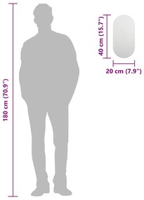 üvegtükör 40 x 20 cm