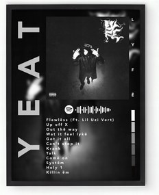 Poszter keretben Album Yeat Lyfe 30x40 cm Ajåndék ötlet