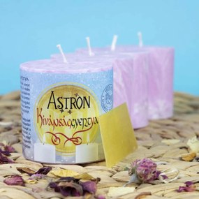 Astron Kívánsággyertya 4x – Henger 5,5 cm - családi csomagolás - púderrózsaszín (R3)