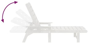 Napozóágy Fehér 53x162x98.5 cm HDPE