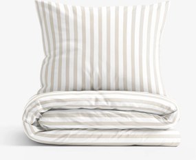 Goldea pamut ágyneműhuzat - latte csíkos 140 x 200 és 70 x 90 cm