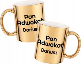 Nyomtatott bögre Ügyvéd Név Arany metál varázsló