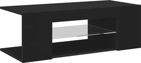 vidaXL fekete TV-szekrény LED lámpákkal 90 x 39 x 30 cm