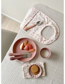 Piros-lazacszínű szilikon gyerek evőeszköz szett 3 db-os Rose Mix – Cam Cam Copenhagen