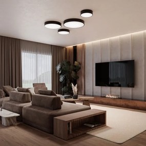 LED mennyezeti lámpa CLEO LED/43W/230V 3000K, 40 cm, fekete