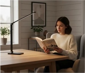 LED dimmelhető asztali lámpa vezeték nélküli töltővel NOBLITE Q LED/7W/230V 3000/4000/6500K fekete