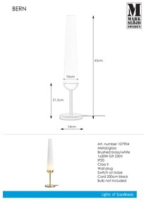 Markslöjd 107904 - Asztali lámpa BERN 1xG9/20W/230V
