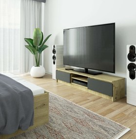 TV asztal Katalina  (artisan tölgy + szürke). 1069932