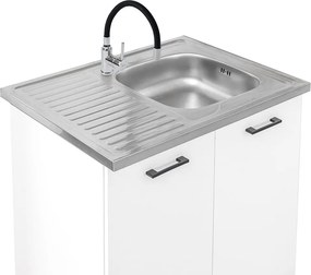 Primo 220 konyhabútor fehér, rauna szil munkalappal