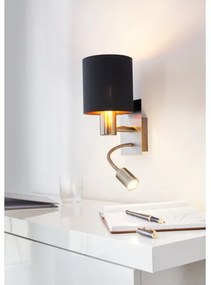 Eglo 96483 - LED flexibilis lámpa PASTERI 1xE27/40W+LED/3,8W fekete