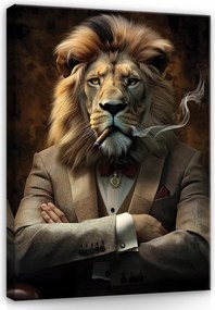 Vászon Falikép Motivációs Oroszlán Az Iroda Nappali Hálószobájába 120x80