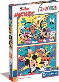 Disney Mickey Laughing 2x20 db-os puzzle Clementoni