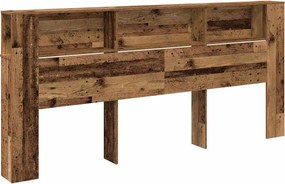 vidaXL Fejhajtó szekrény Öreg fa 220 x 18,5 x 102,5 cm Faanyag