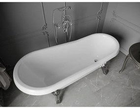 Mexen, Mexen Retro wanna wolnostojąca 170 x 75 cm, fehér, króm lábak - 53251707500-00