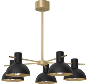 Csillár rúdon  ESTATE MINI 5xE27/15W/230V fekete