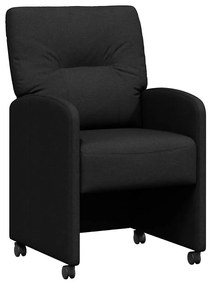 Kerekes Étkező Székek 2 pcs Fekete 57 x 67 x 95 cm szövet