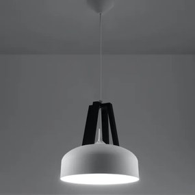Sollux SL.0387 - Csillár zsinóron CASCO 1xE27/60W/230V átm. 30 cm