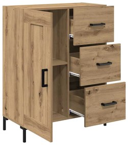 Széf fiókkal kézműves tölgy 69.5 x 34 x 90 cm Faanyag