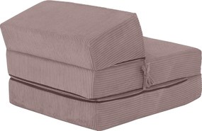 Összecsukható matrac/fotel, 2 az 1-ben, rózsaszín, MALEN