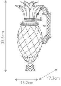 Hinkley HK-PLANTATION-S-MB - Kültéri lámpa PLANTATION 1xE27/40W/230V IP44 fekete