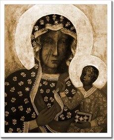 Poszterek keretben 40x50 Szűz Mária Czestochowa