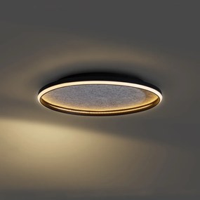 Design mennyezeti lámpa fekete filccel, LED-del, 3 lépésben dimmelhető - Xavi Felt