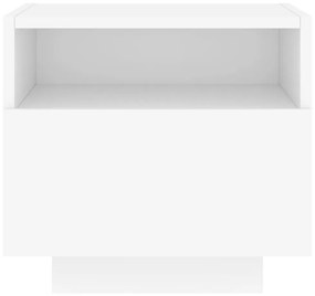 2 db fehér éjjeliszekrény LED-világítással 40 x 39 x 37 cm