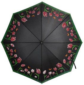 Esőre színváltós tulipános esernyő, 116 cm átmérőjű