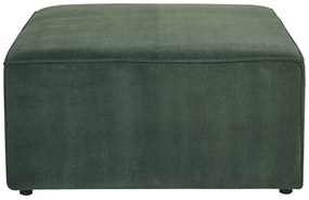 Sötétzöld kordbársony ottomán 83 x 41 cm LEMVIG Beliani