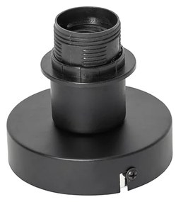 Rusztikus mennyezeti és fali lámpa fekete rattannal 30 cm - Kata