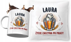 Laura párna ajándék bögre szett fényképes nyomtatással
