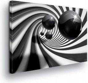 Vászonkép 80x60 Absztrakt spirál alagút gömb geometrikus minimalizmus kontraszt