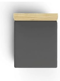 Antracitszürke gumis pamut lepedő 140x200 cm – Mijolnir