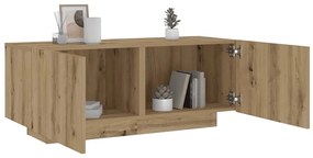 Kézműves tölgy színű szerelt fa éjjeliszekrény 100 x 35 x 40 cm